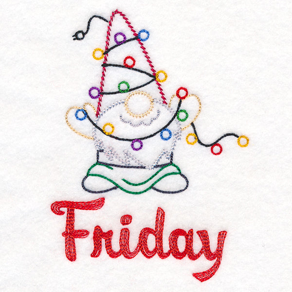 Gnome with Christmas Lights on Friday (Vintage)