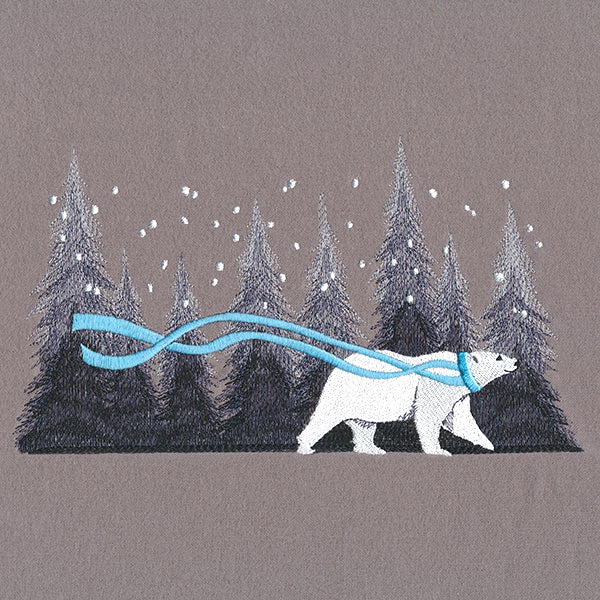 Snowy Forest Polar Bear