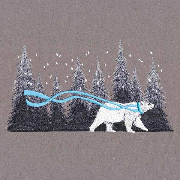 Snowy Forest Polar Bear