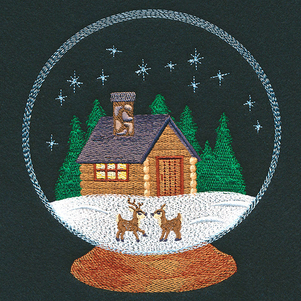 Cozy Winter Cabin Snowglobe
