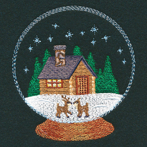 Cozy Winter Cabin Snowglobe