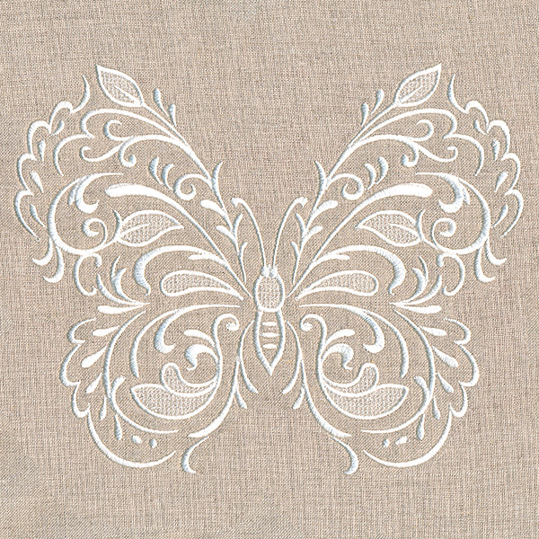 Exquisite Fluttering Butterfly (Whitework)