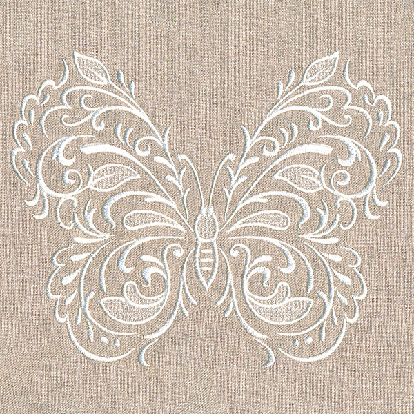 Exquisite Fluttering Butterfly (Whitework)