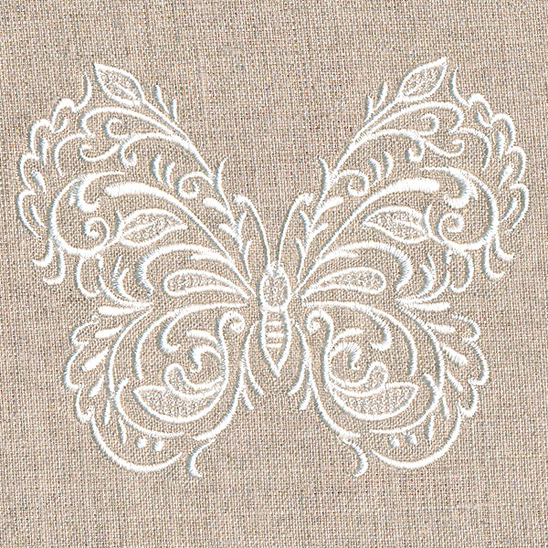 Exquisite Fluttering Butterfly (Whitework)