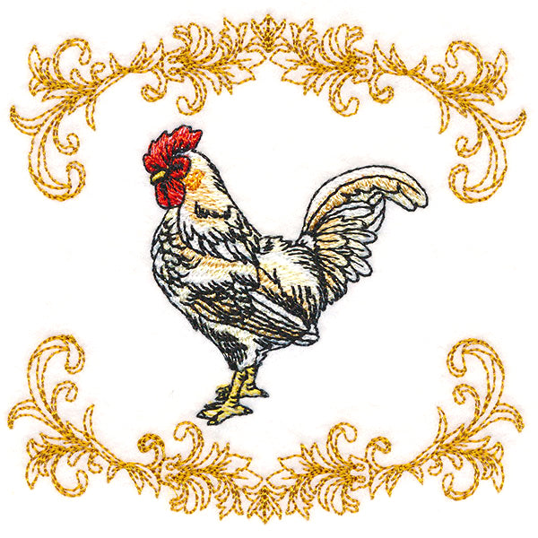 Lively Rooster in Filigree