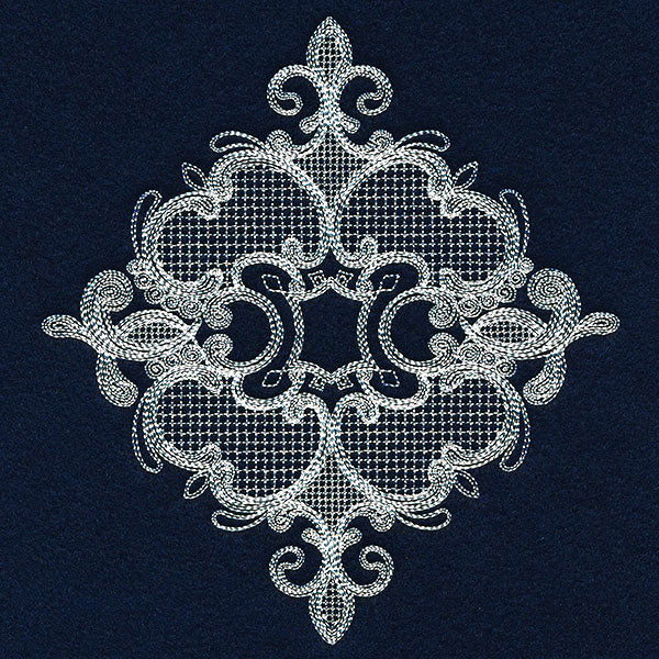 Elegant Swirls Feature (Whitework)