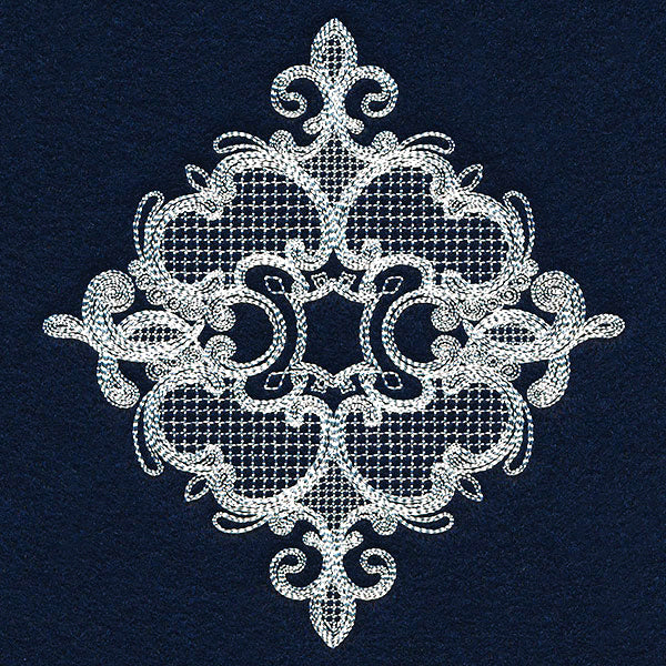 Elegant Swirls Feature (Whitework)