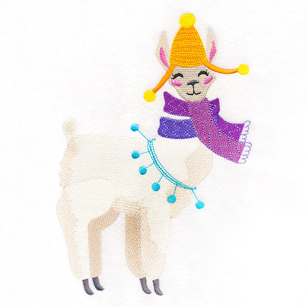 Cozy Winter Llama