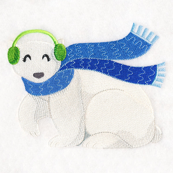 Cozy Winter Polar Bear