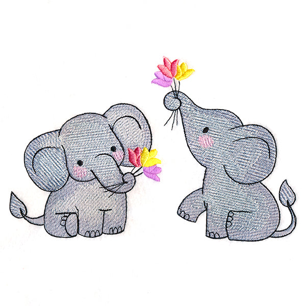 Playful Tulip Elephants