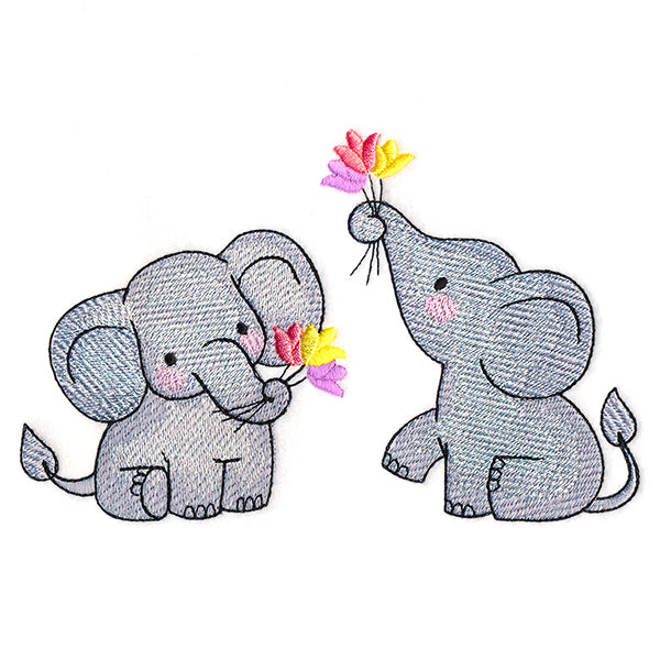 Playful Tulip Elephants