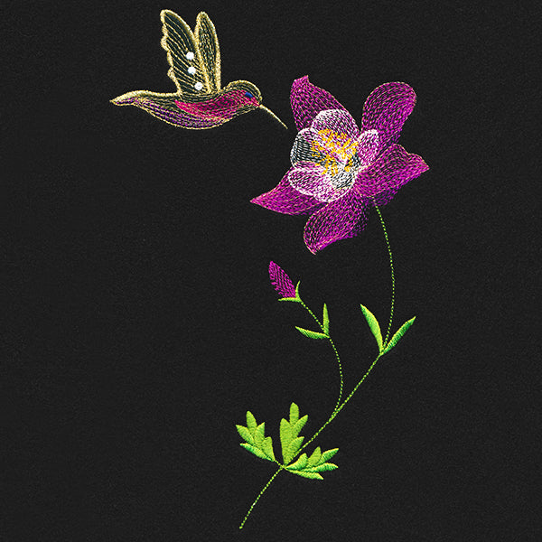 Springtime Treasures - Columbine and Hummingbird