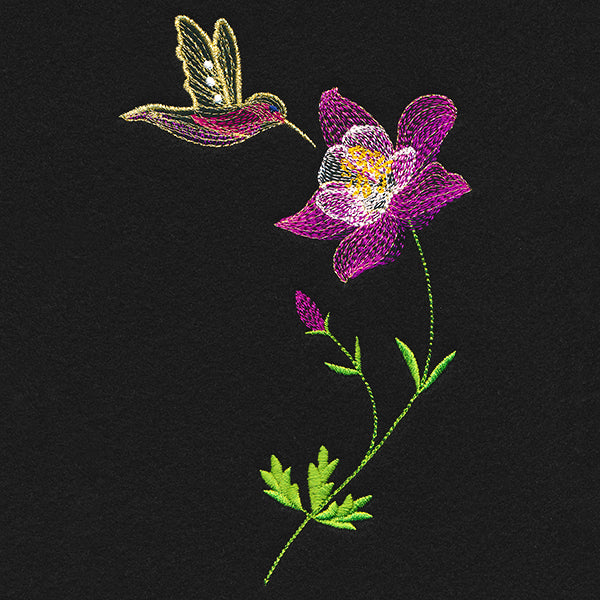 Springtime Treasures - Columbine and Hummingbird