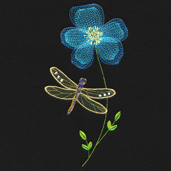 Springtime Treasures - Baby Blue Eyes and Dragonfly