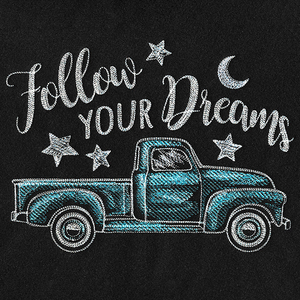 Chalkboard Dreams Retro Truck