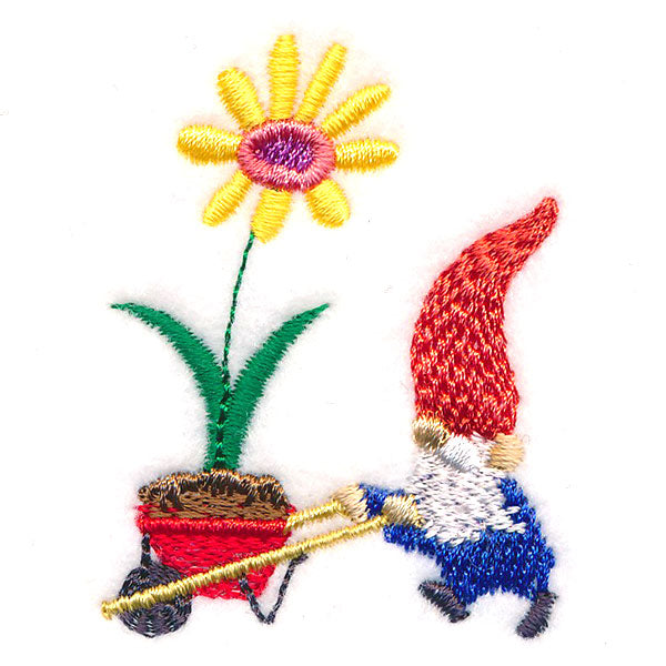 Whimsical Wheelbarrow Gnome