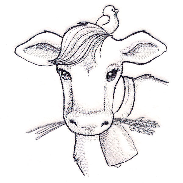 Cute Cow Etching