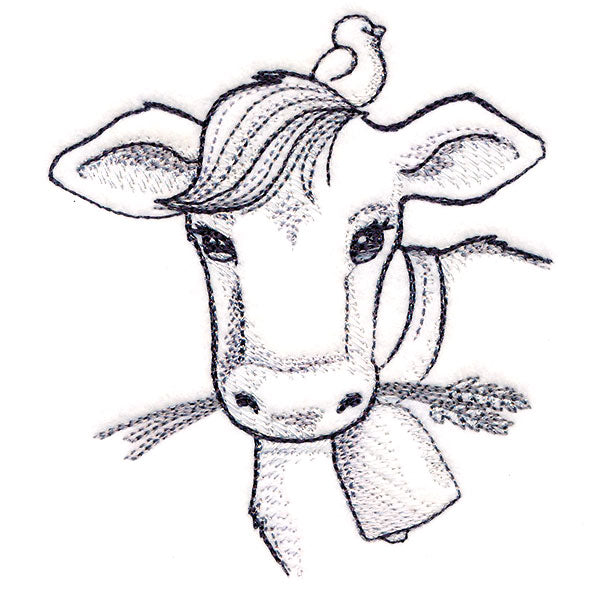 Cute Cow Etching