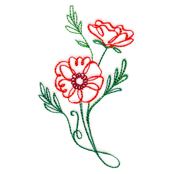 Floral Calligraphy - Poppy
