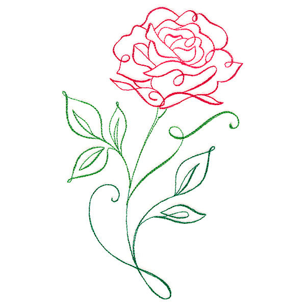 Floral Calligraphy - Rose