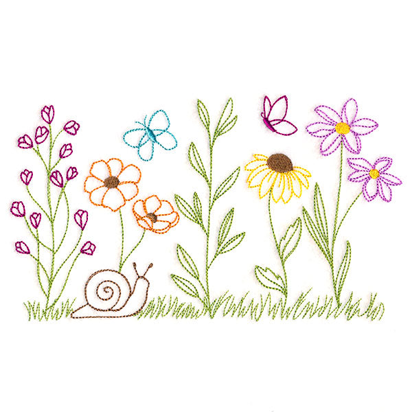 Pretty Wildflower Border (Vintage)