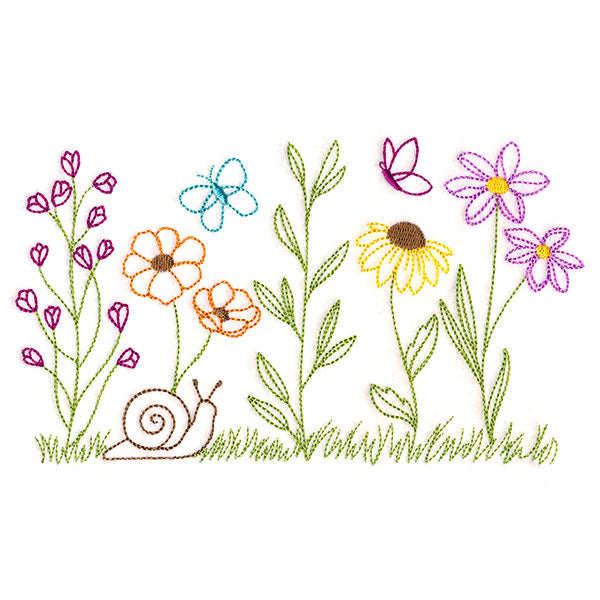 Pretty Wildflower Border (Vintage)