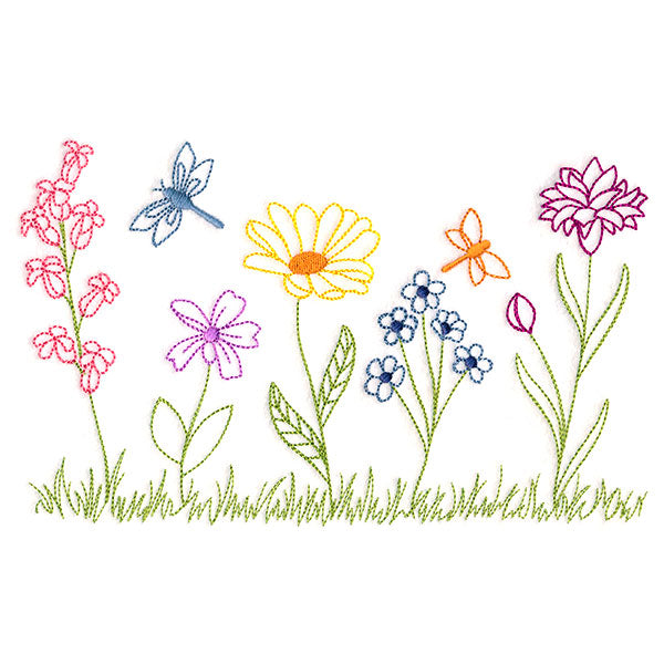 Charming Wildflower Border (Vintage)