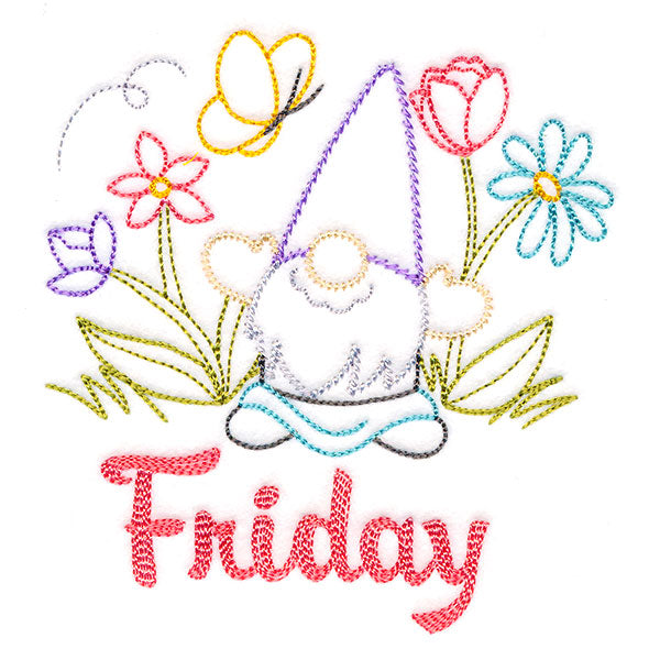 Gnome with Butterfly on Friday (Vintage)