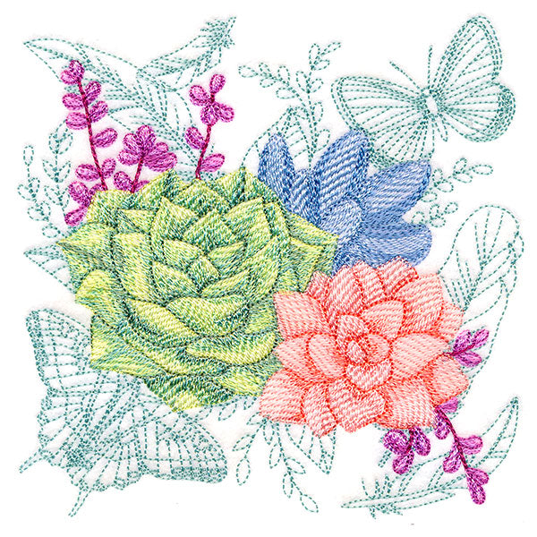 Succulents in Watercolor Medley
