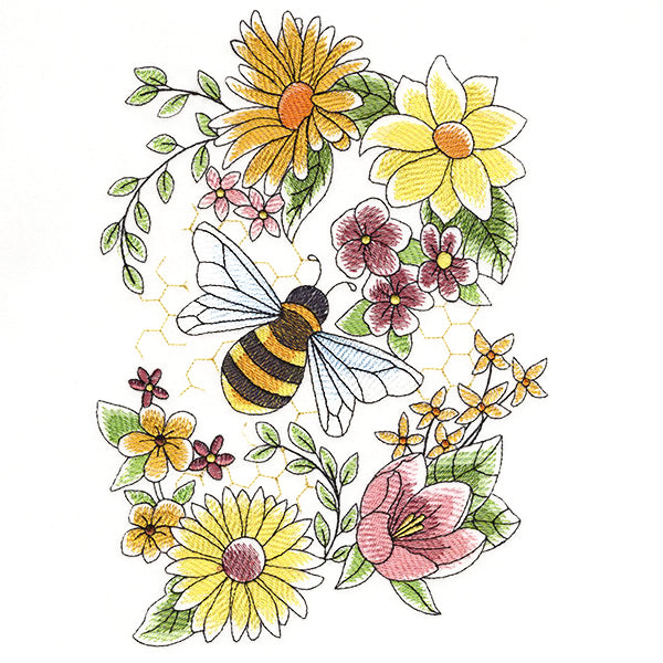 Buzzing Bee and Blooms Feature