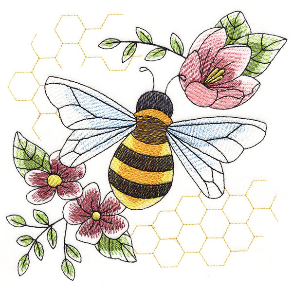 Buzzing Bee and Blooms Accent