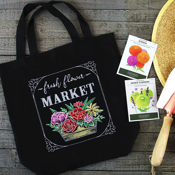 Chalkboard Flower Market Sign