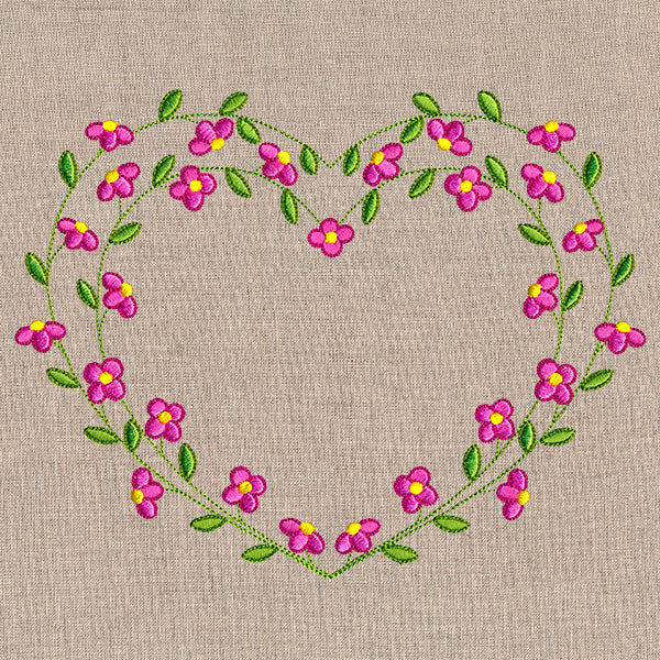 Sweet Floral Heart Wreath