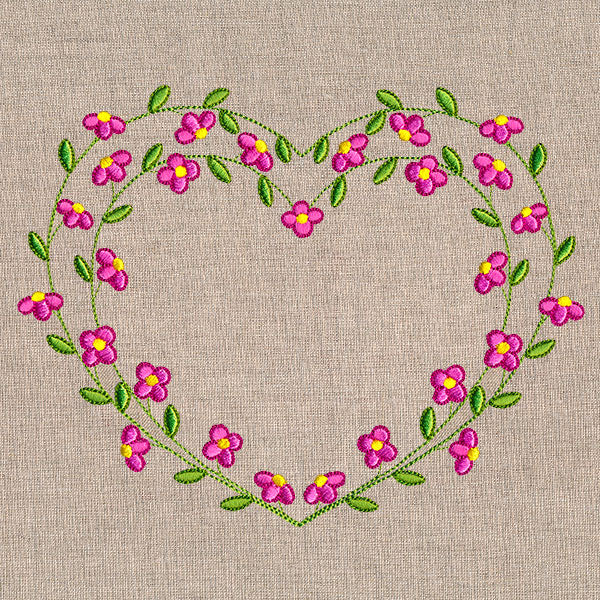 Sweet Floral Heart Wreath