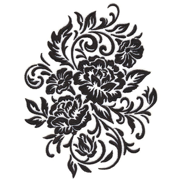 Flourishing Blooms Feature (Blackwork)