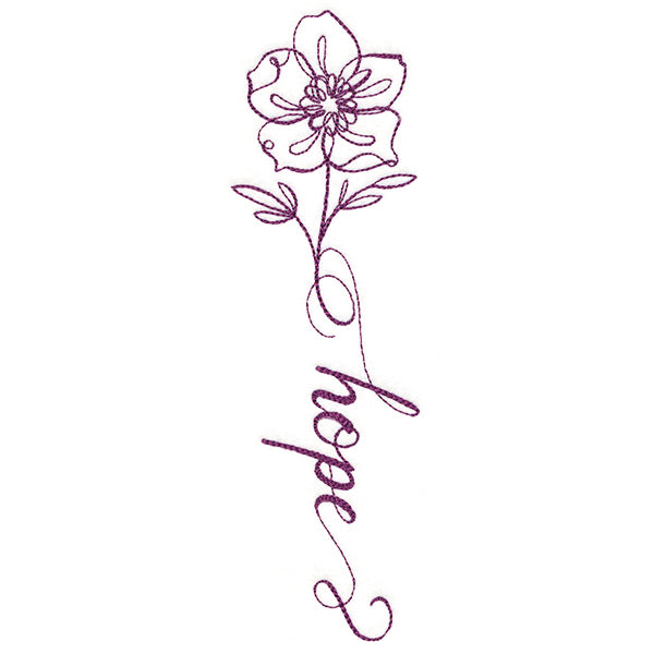 Blessed Calligraphy in Bloom - Anemone