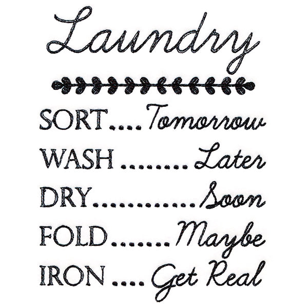 Homemaker's Sassy Laundry Schedule