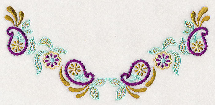 Daisy Paisley Neckline (V-Neck)