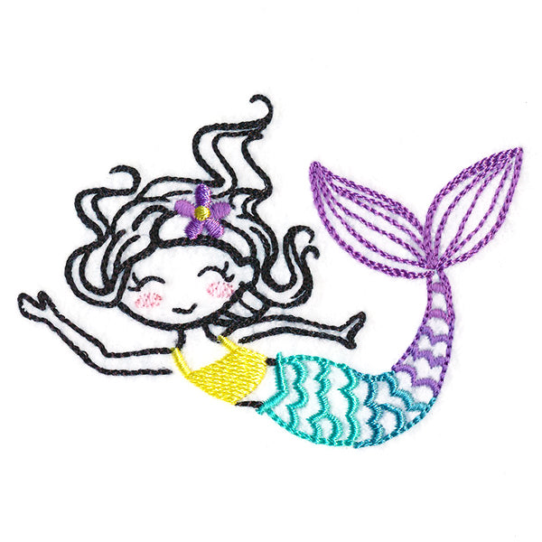 Sweet Swimming Mermaid