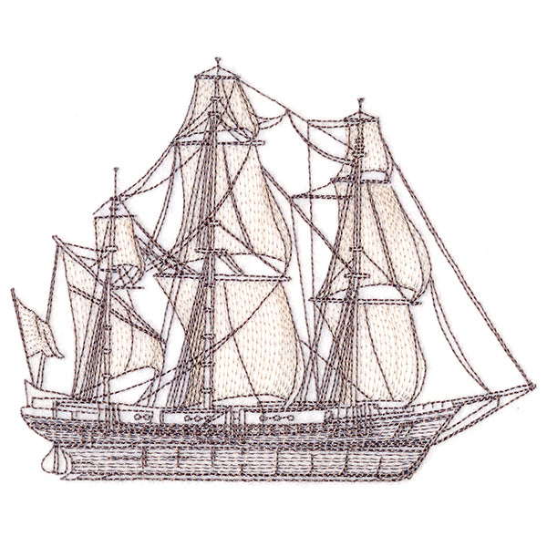 Clipper Ship Etching