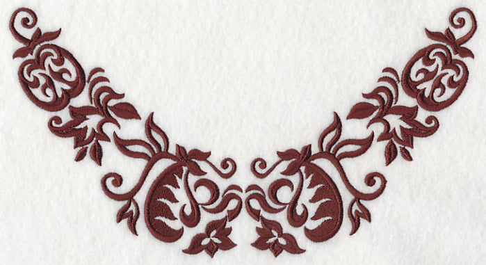 Damask Pumpkins Neckline (V-Neck)