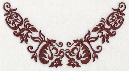 Damask Pumpkins Neckline (V-Neck)