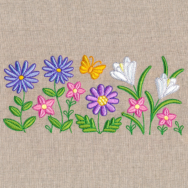 Wild Blooms Border - Short