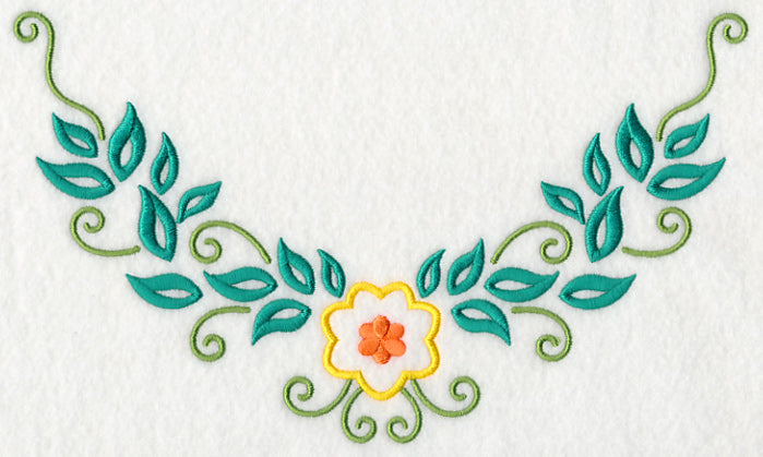 Floral Fashion Neckline (V-Neck)