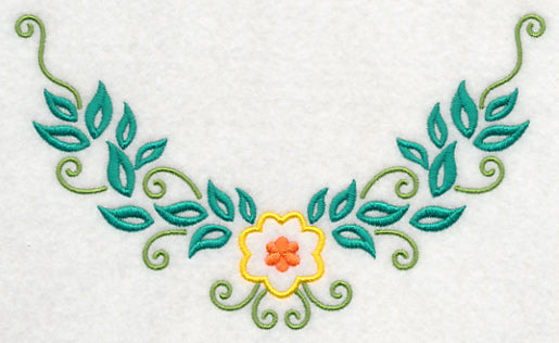 Floral Fashion Neckline (V-Neck)