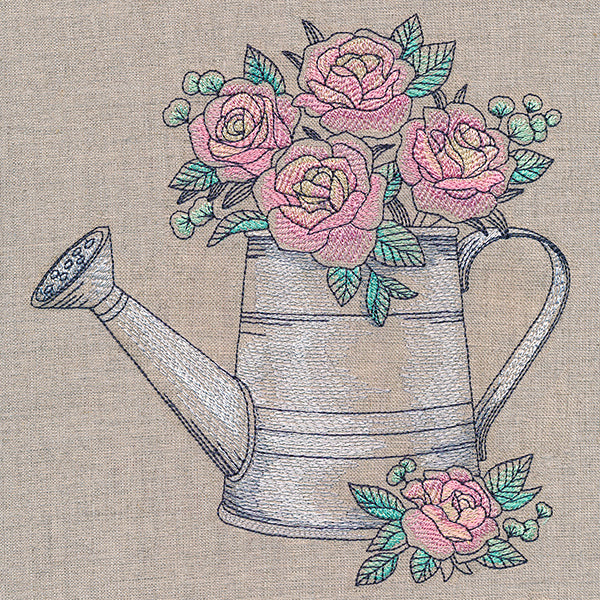Sweet Roses Watering Can