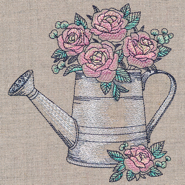 Sweet Roses Watering Can