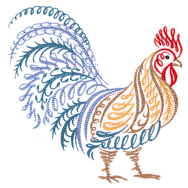 Calligraphic Farmhouse Rooster