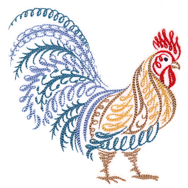 Calligraphic Farmhouse Rooster
