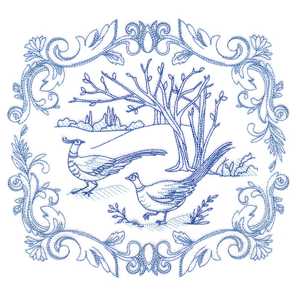 Countryside Farm Scene - Pheasants